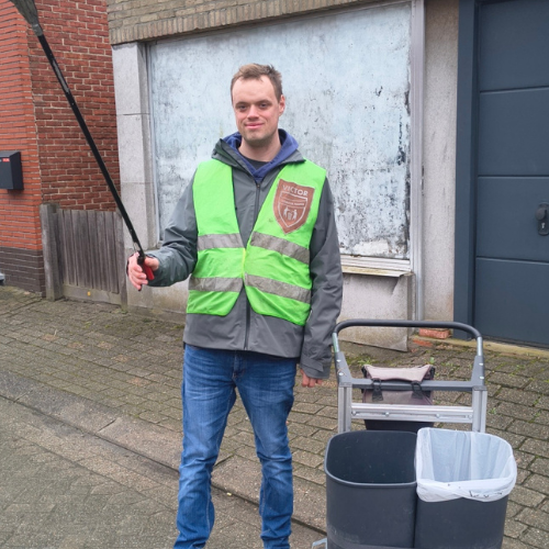 Victor tijdens het mooimaken