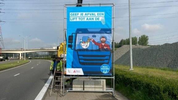 sensibilisering vrachtwagenchauffeurs zwerfvuil