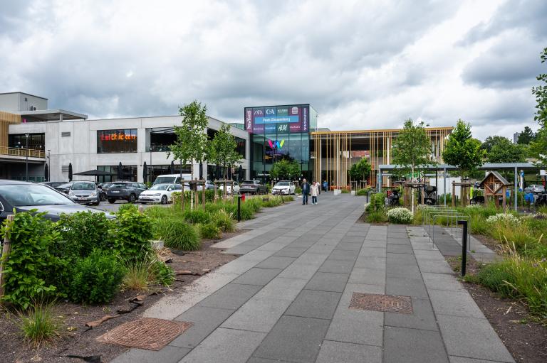 buitenomgeving van de commerciële zone
