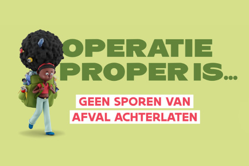 geen sporen van afval achterlaten