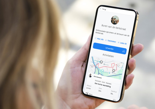screenshot groep in de app